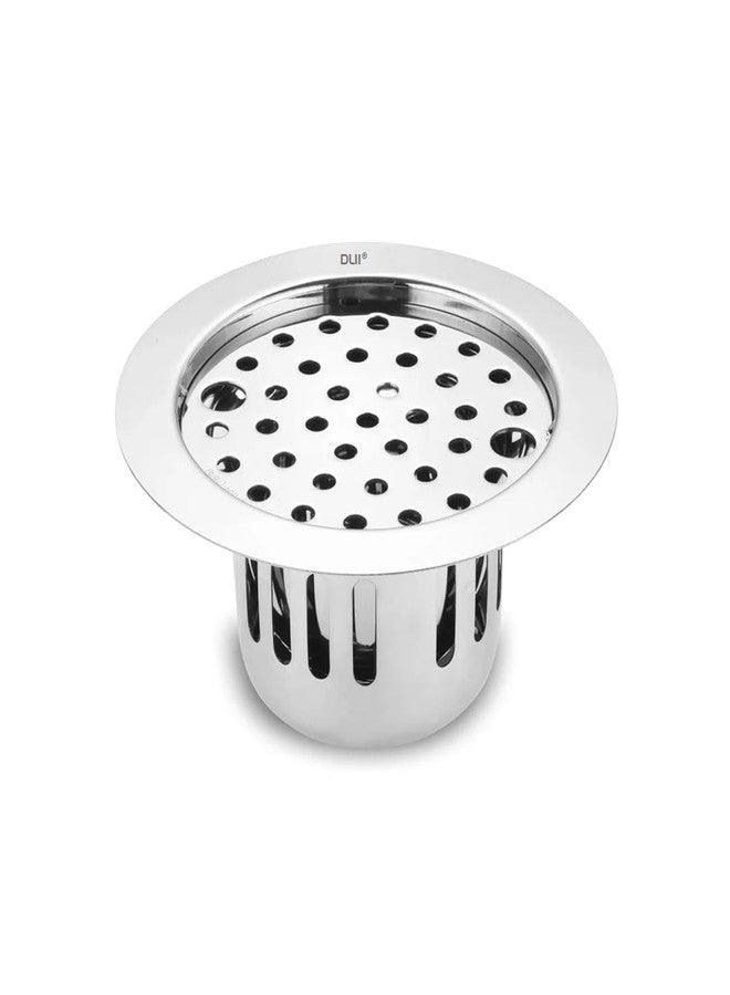 DLII Neon Round Anti Cockroach Trap Jali 5x5 Inches | Ideal for Bathroom Kitchen & Balcony | Stainless Steel Floor Drain Cover (Without Hole) - Image 1